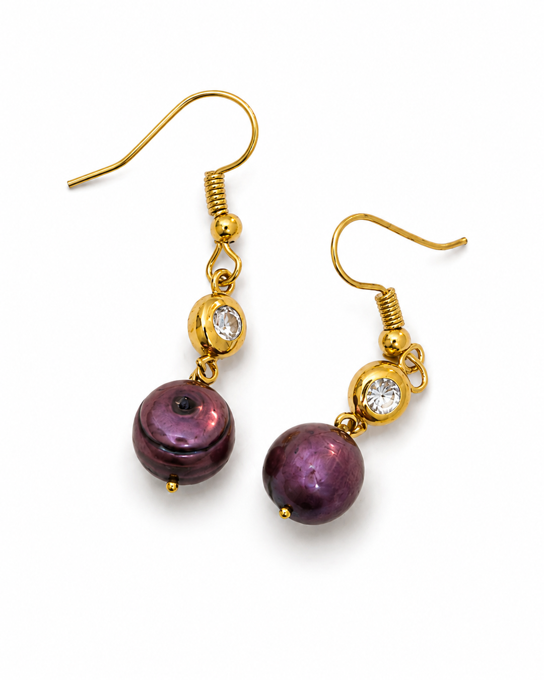 Amethyst cluster earrings