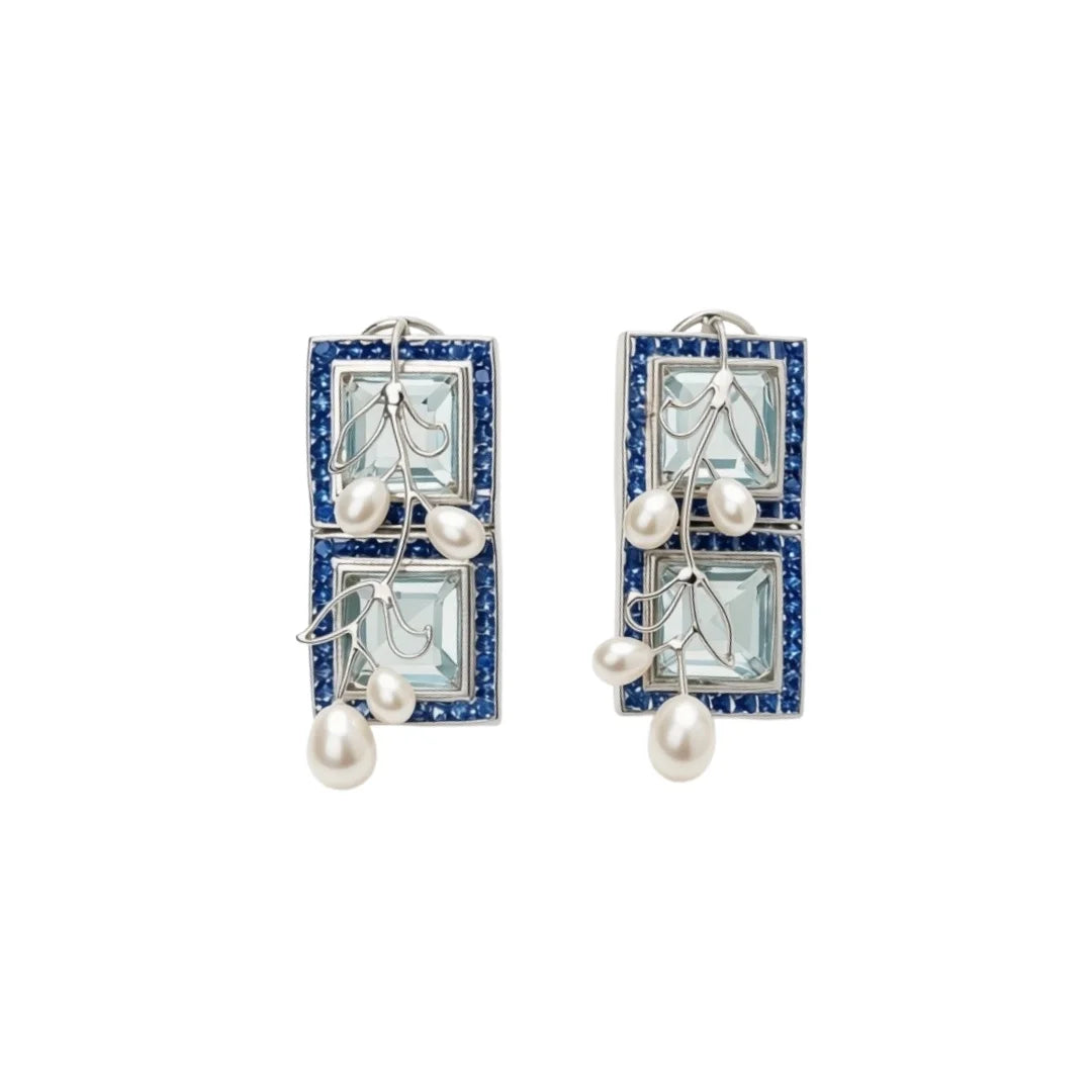 Blue Punch Earrings