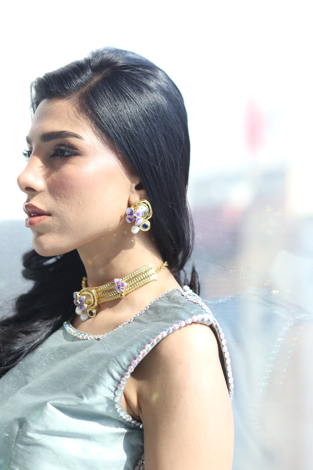 Violet Spark Earrings