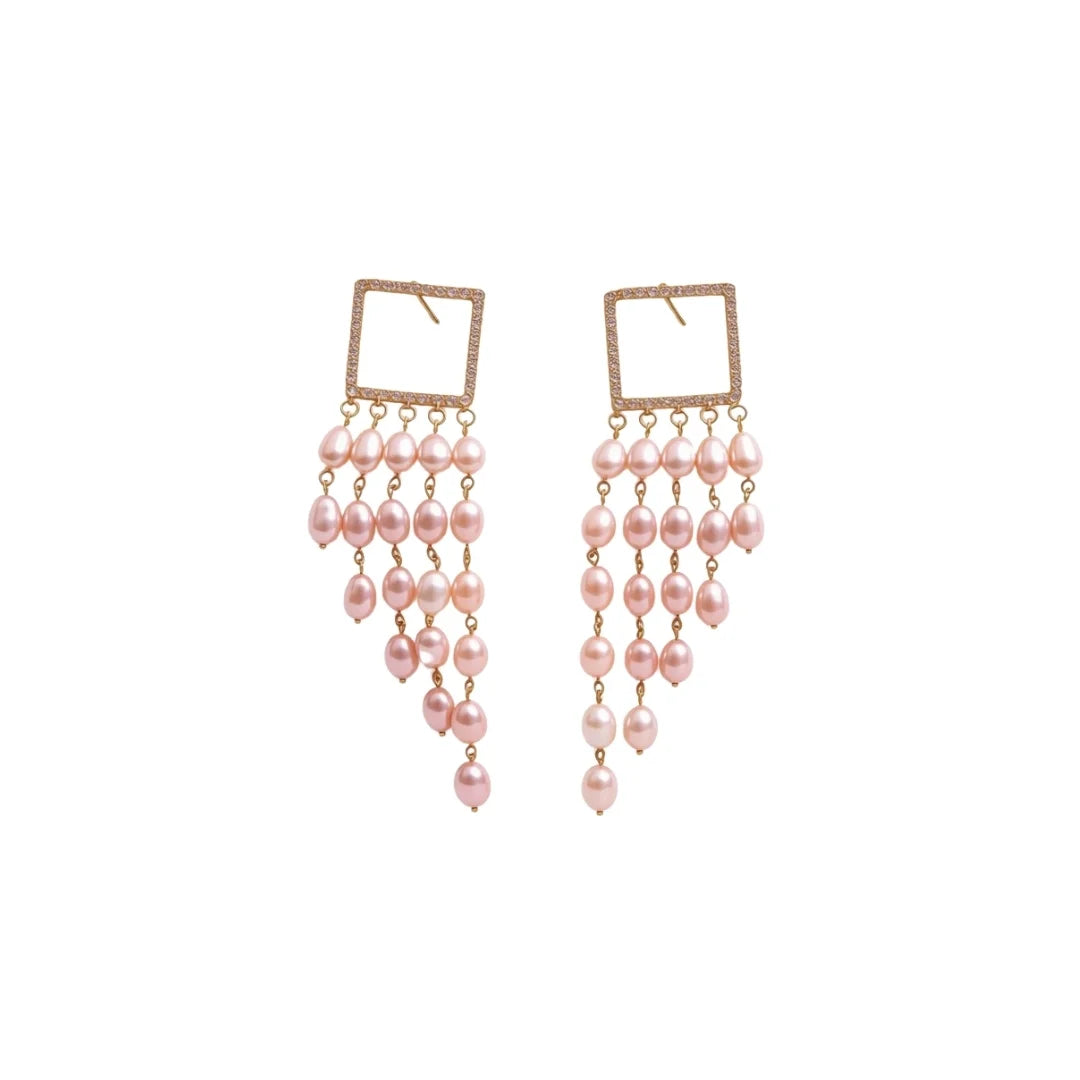 Pearly Peach Earrings