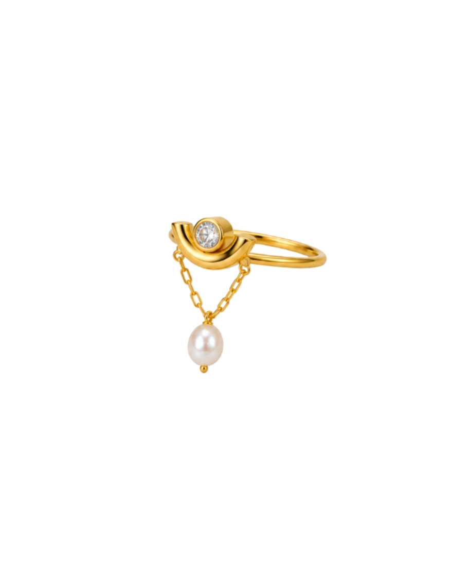 Moon Cradle Ring