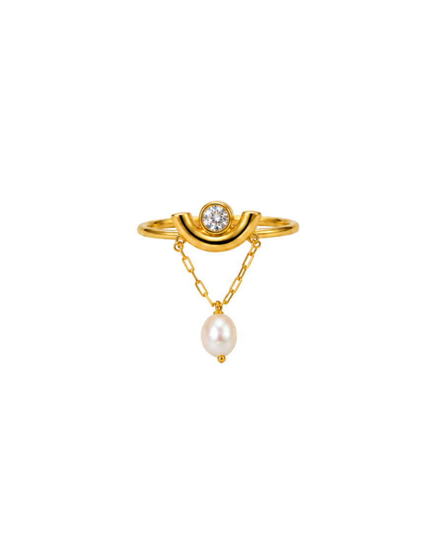 Moon Cradle Ring