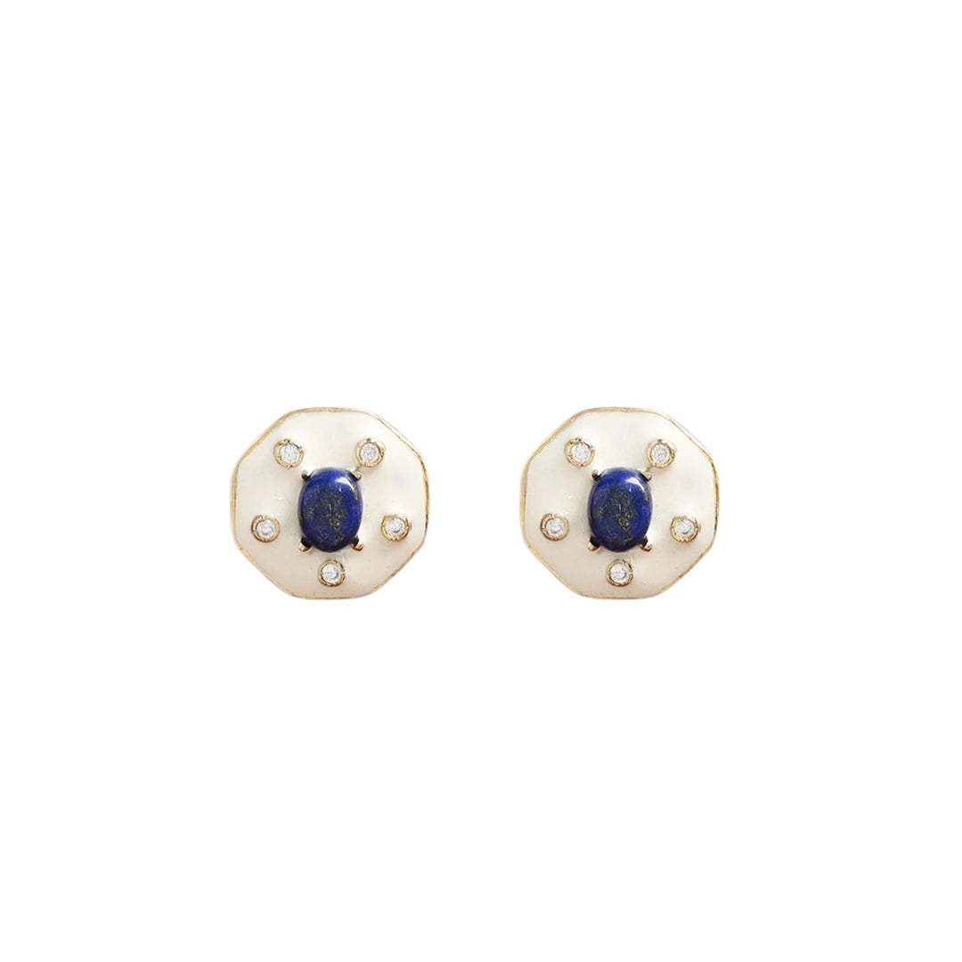 Lapis Loop Earrings