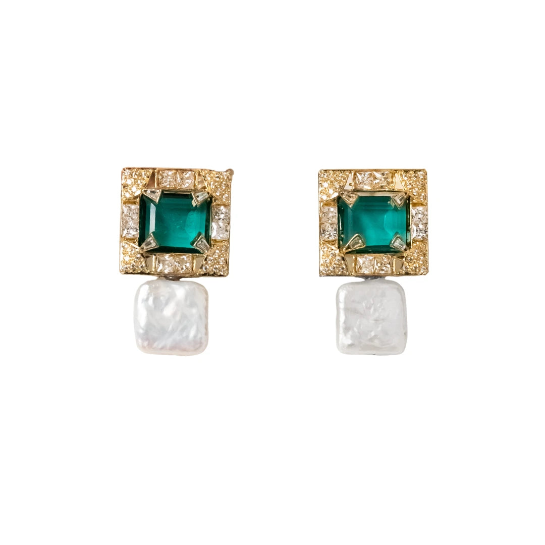 Teal Mousse Earrings