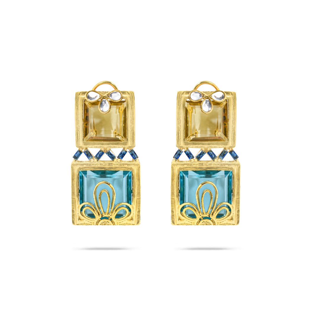 Aqua Gleam Earrings
