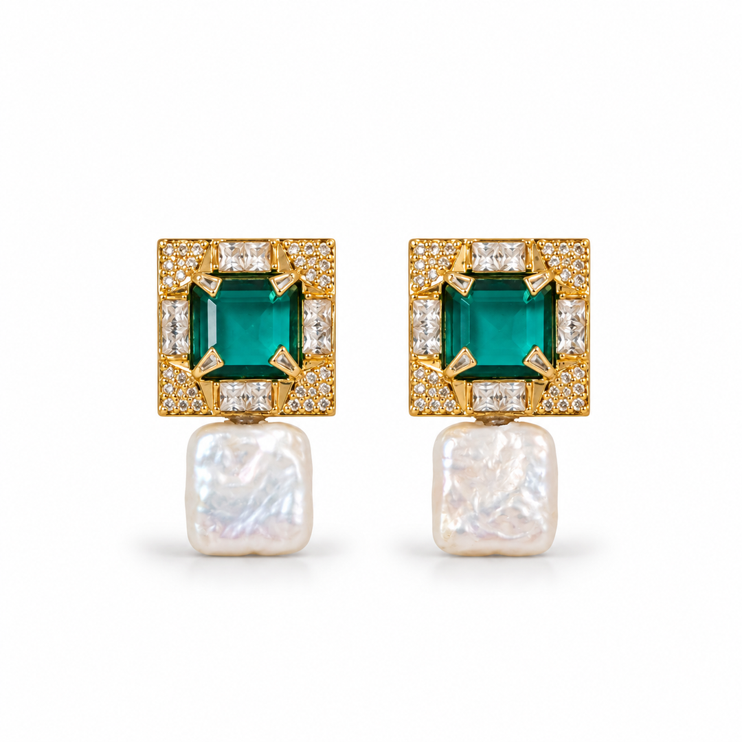 Teal Mousse Earrings