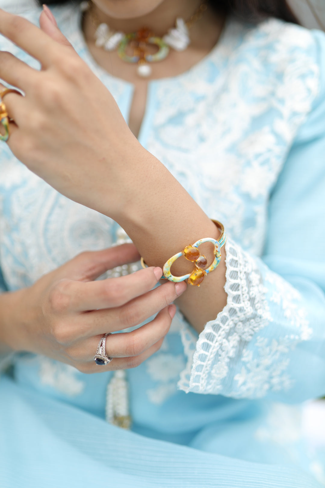 Ocean Peach Cuff Bracelet