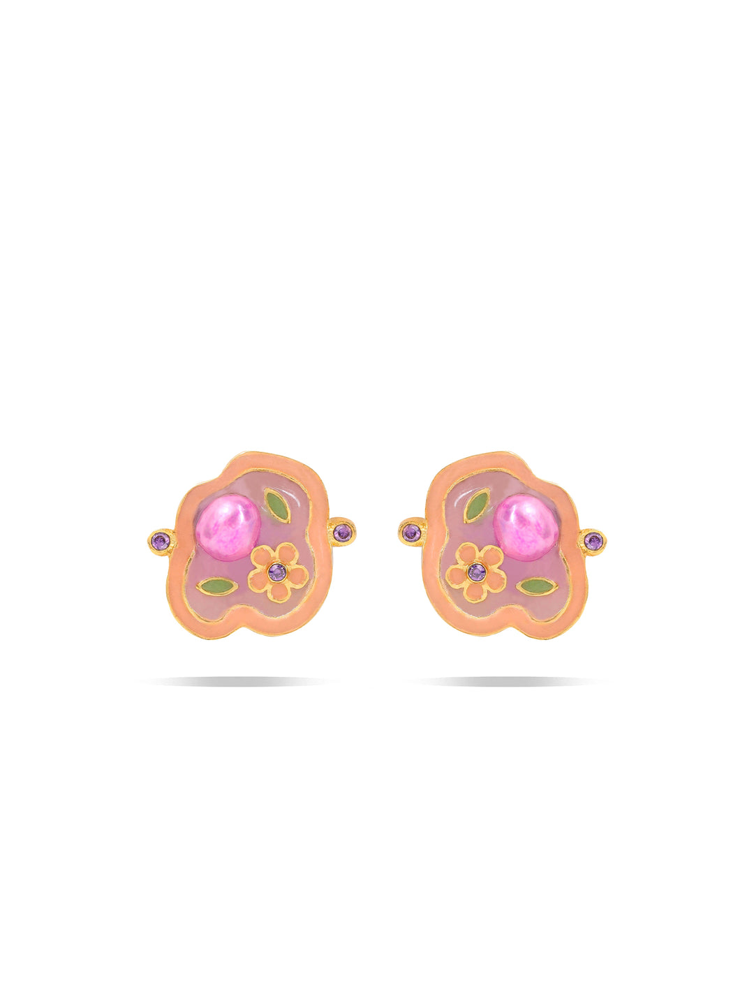 Plum Rose Earrings