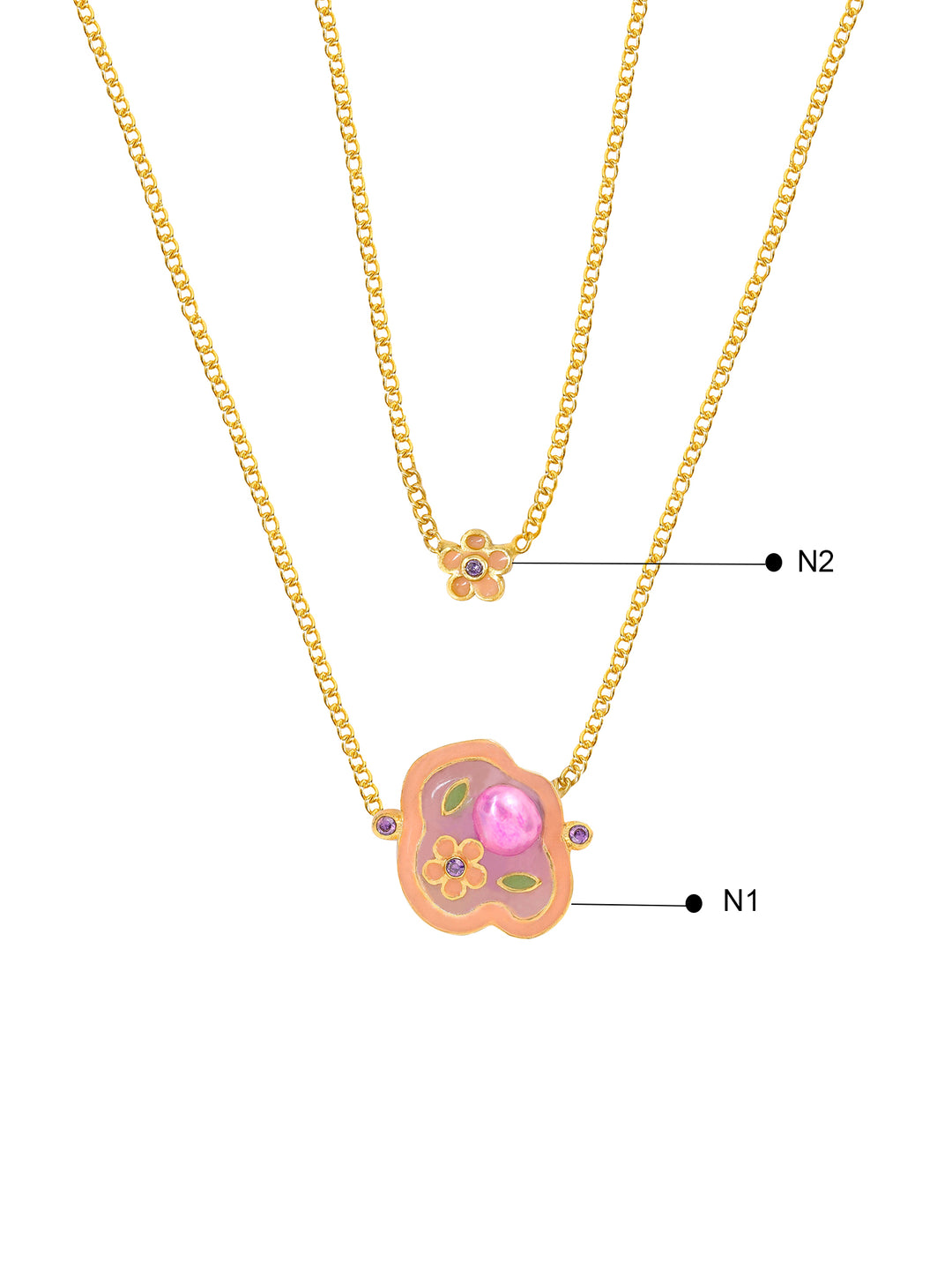 Plum Rose Necklace