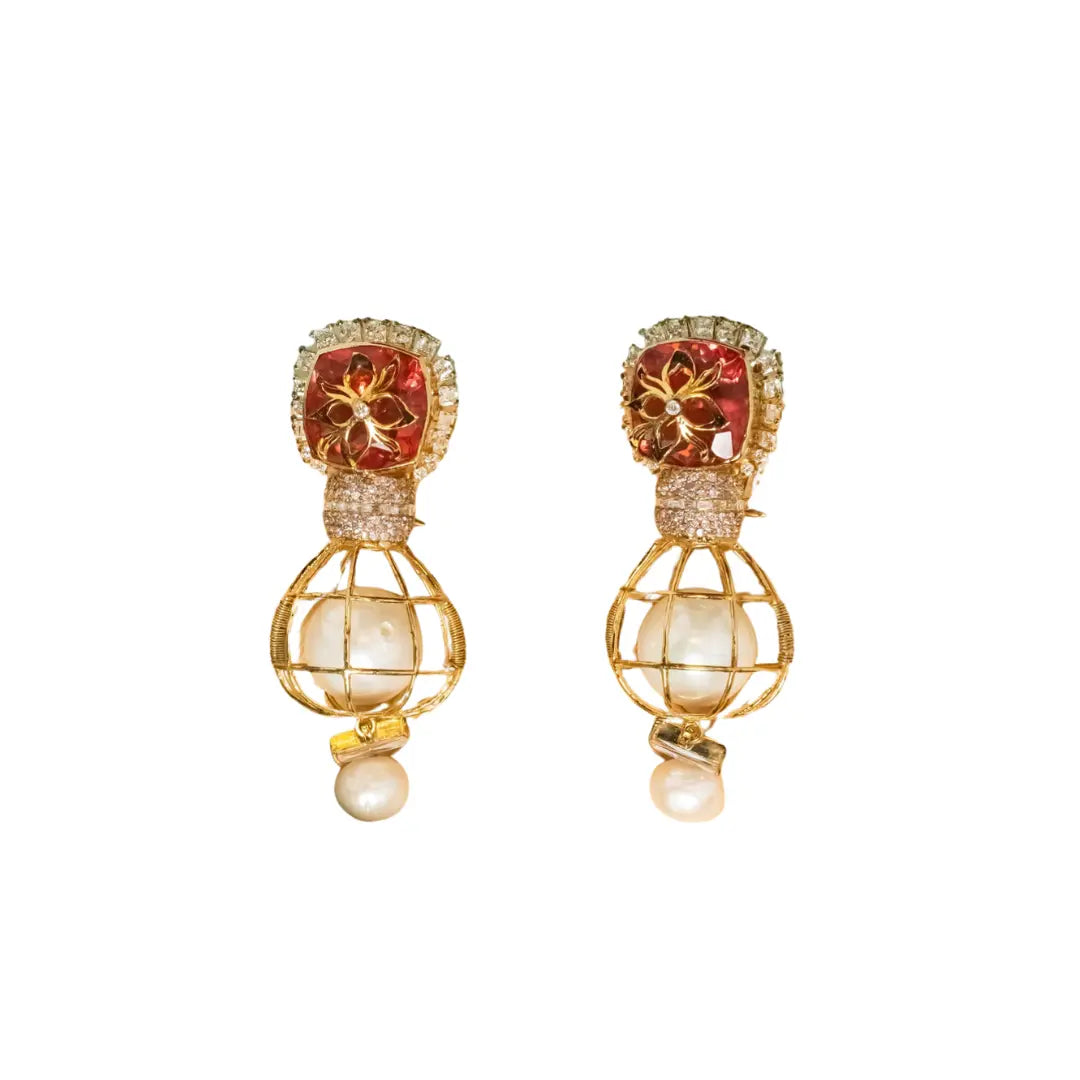 Pink Burst Earrings