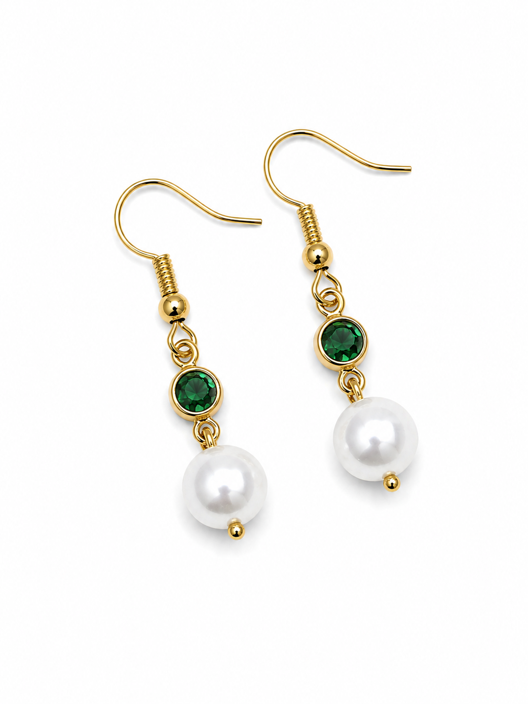 Tiny sage earrings