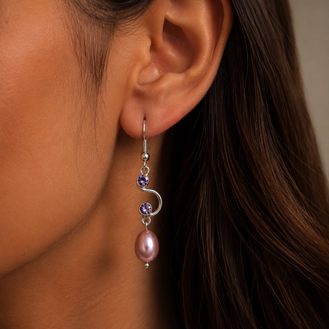 Lilac melody earrings