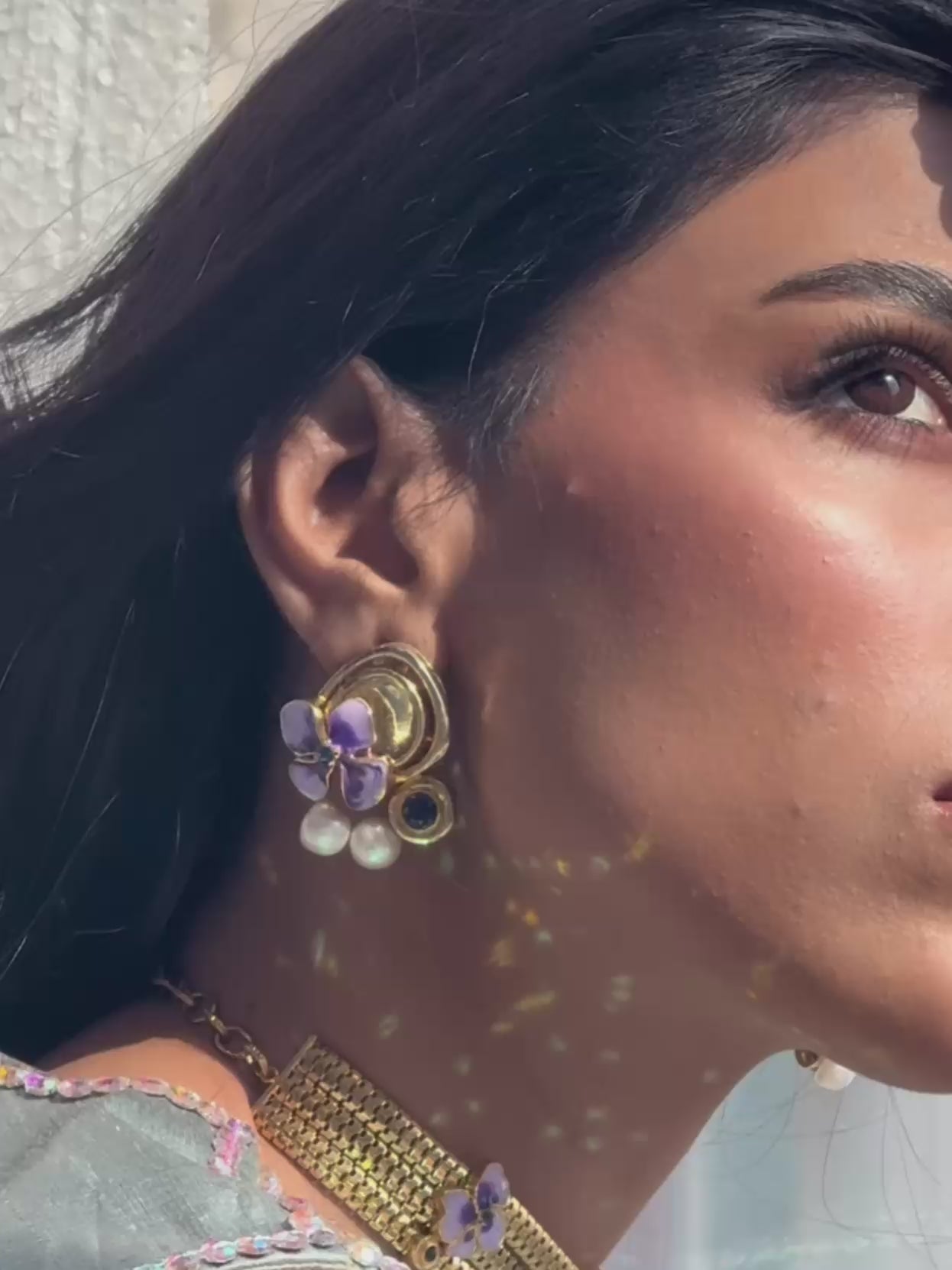 Violet Spark Earrings