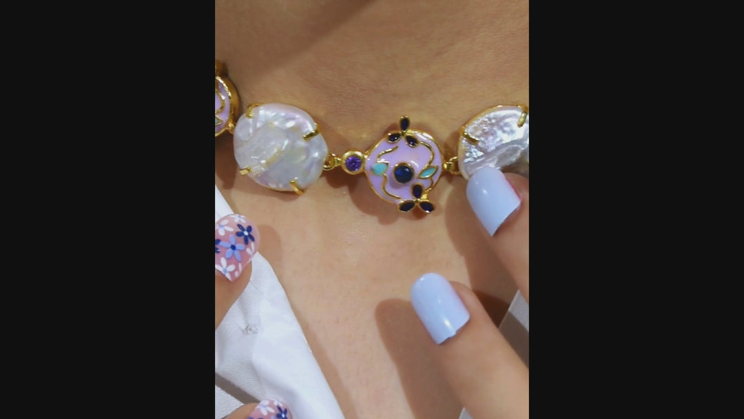 Lilac Clover Necklace