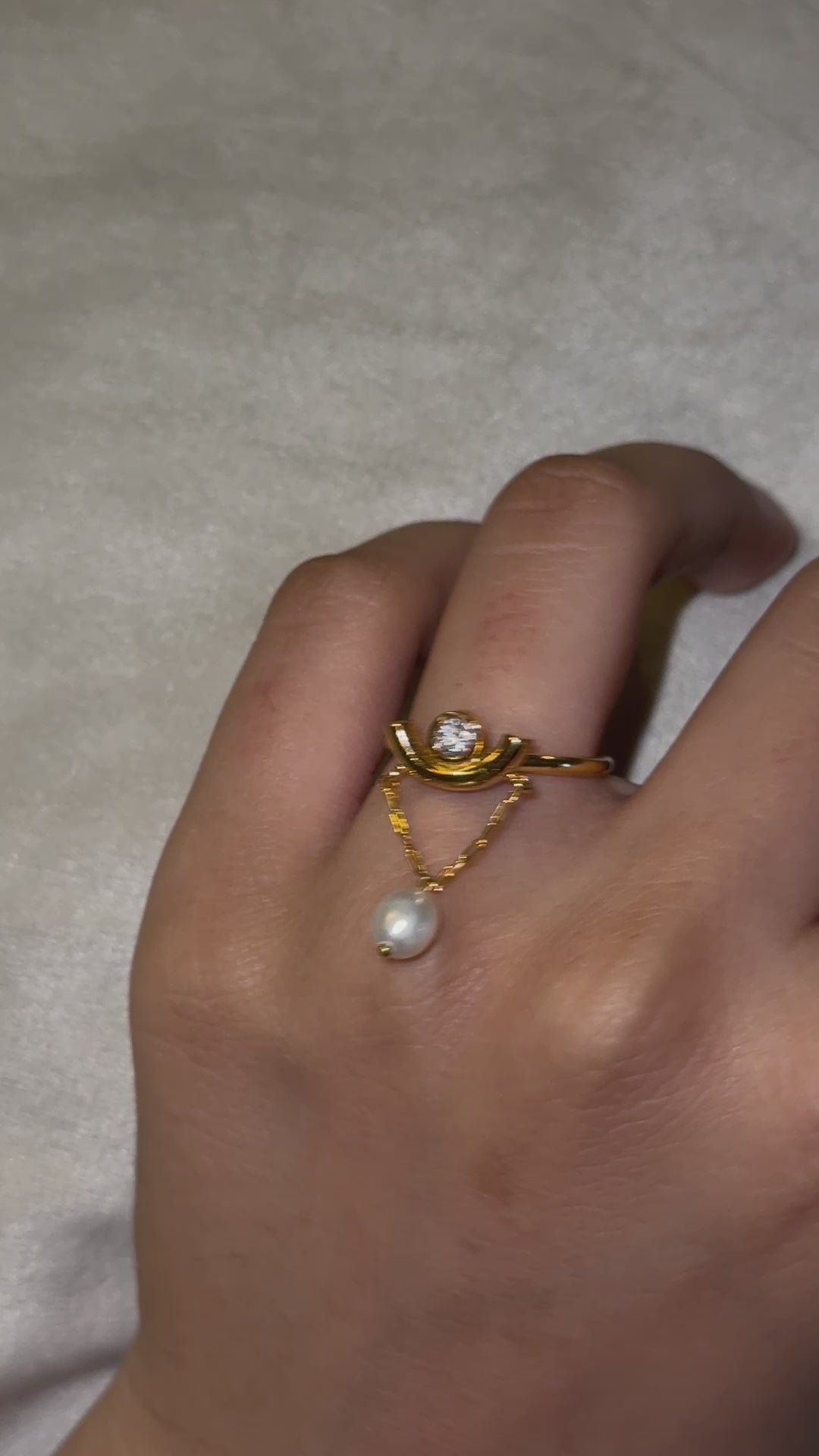 Moon Cradle Ring