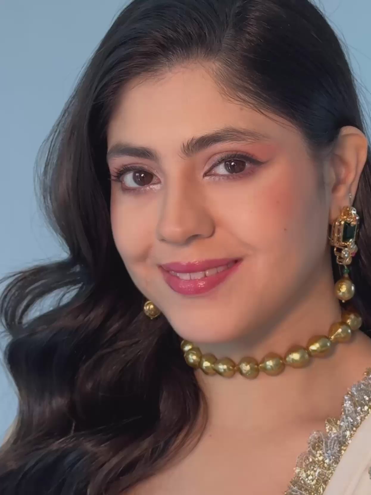 Scarlet Emerald Earrings