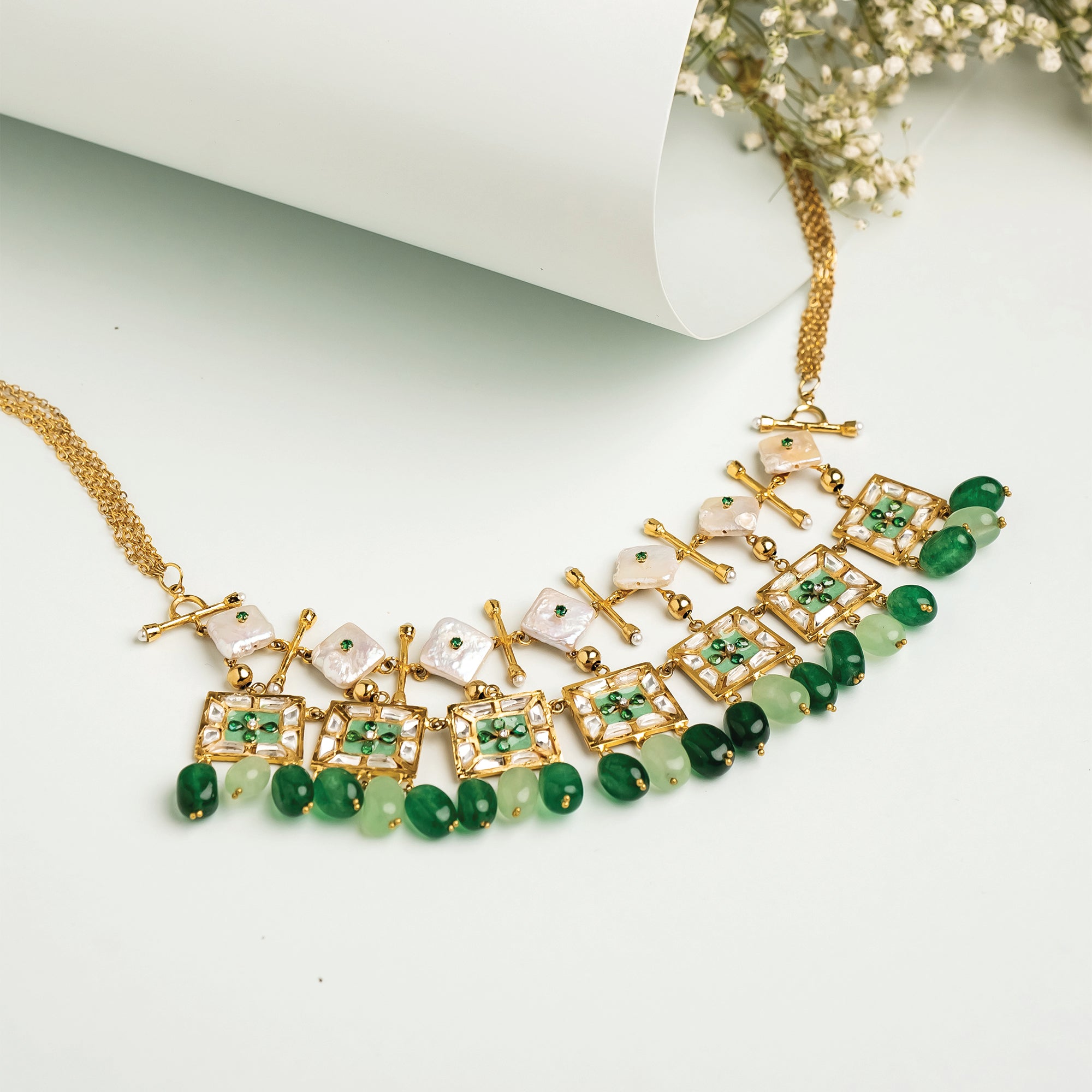 Dangling Greens Necklace