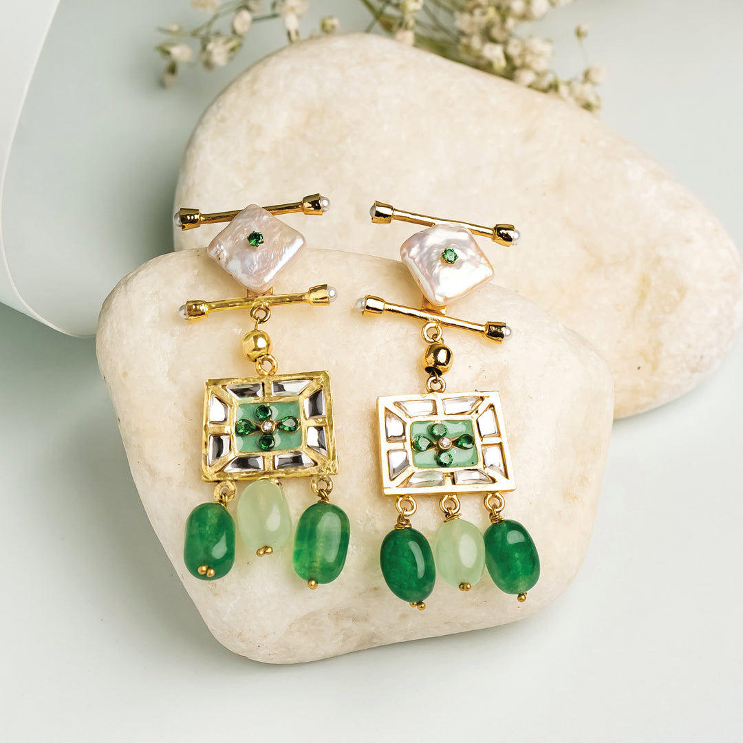 Dangling Greens Danglers Earrings