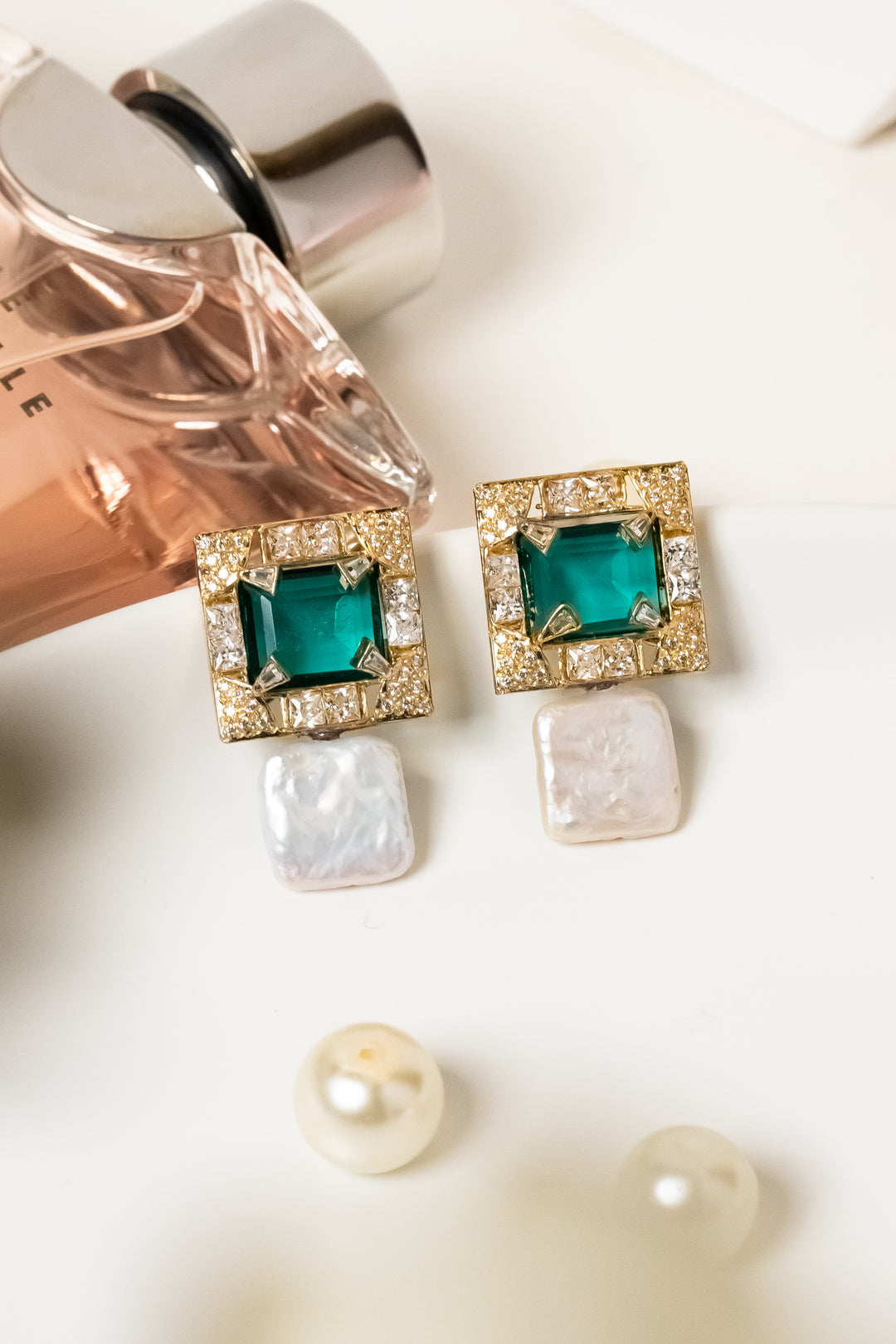 Teal Mousse Earrings