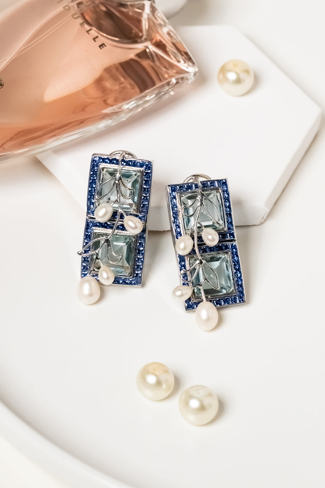 Blue Punch Earrings