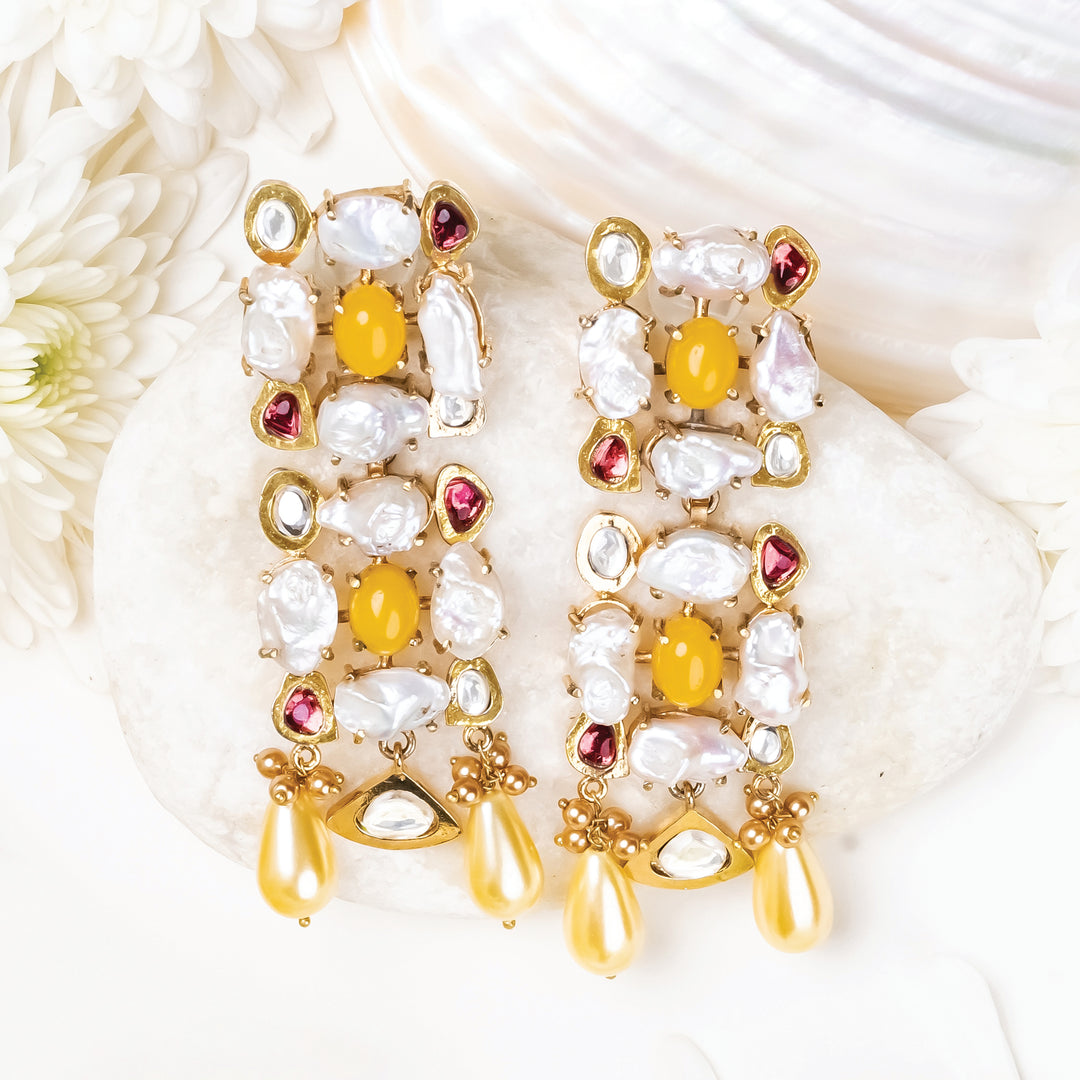 Magical Amber Danglers Earrings