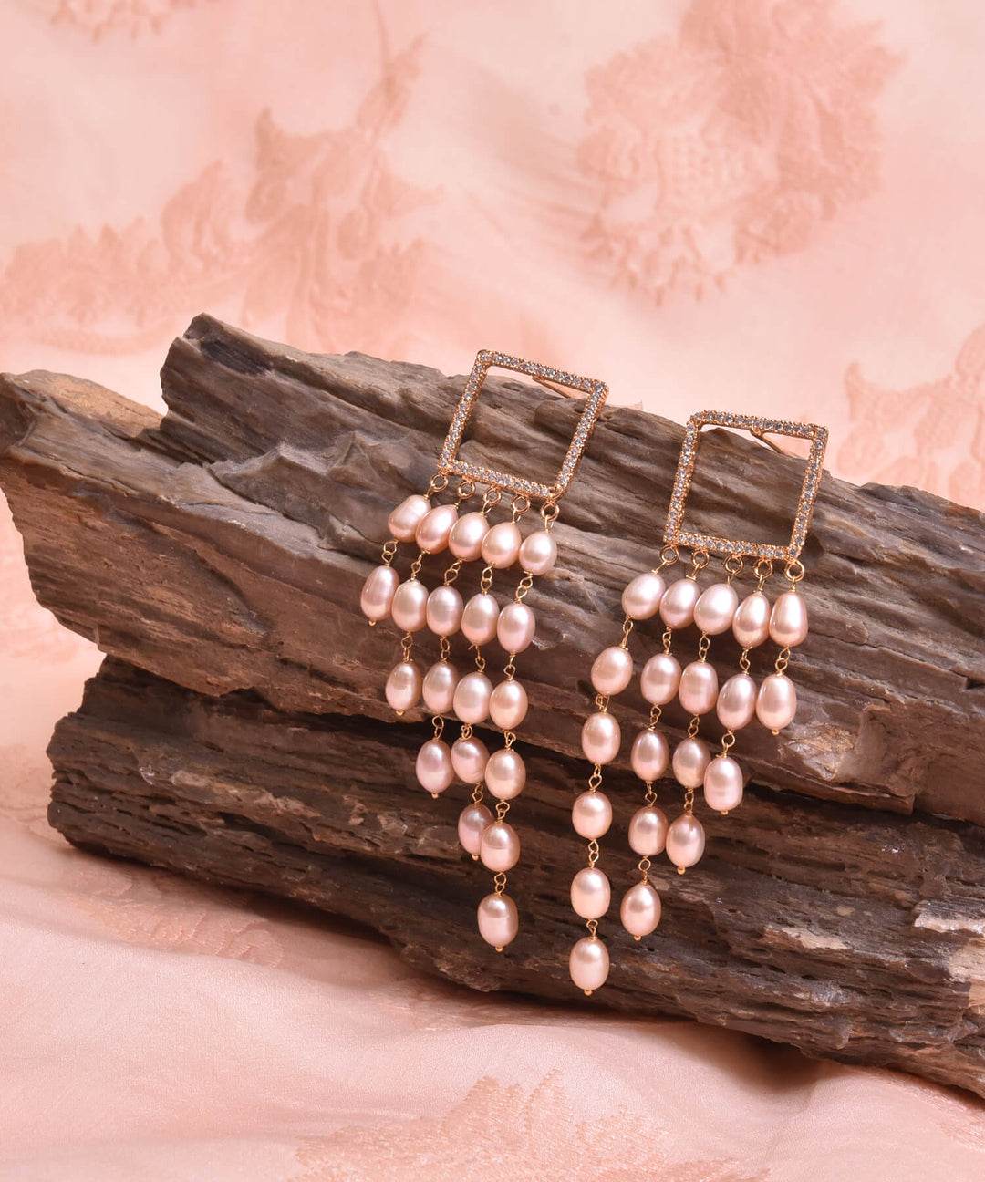 Pearly Peach Earrings