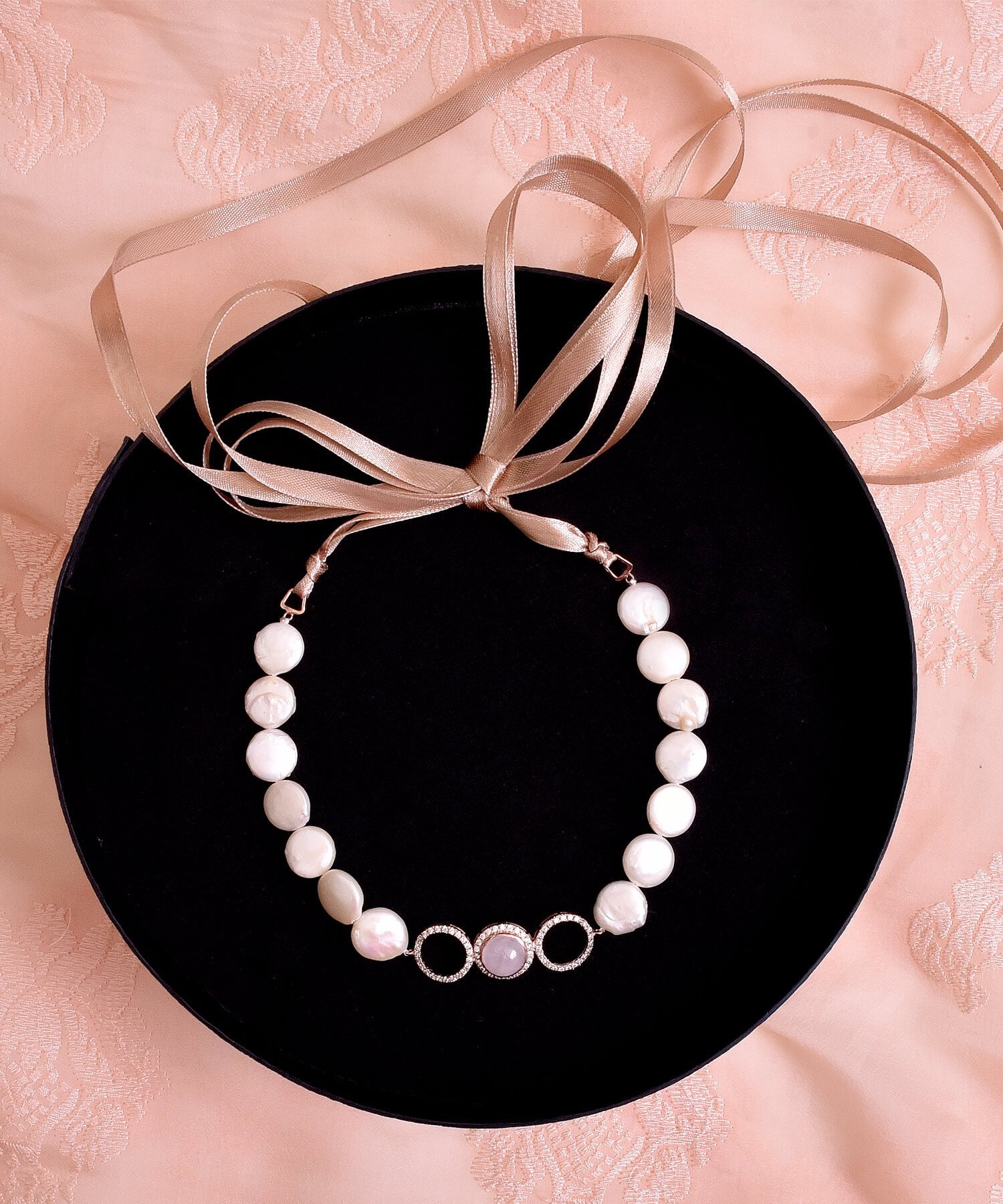 Pink Oyster Choker Necklace