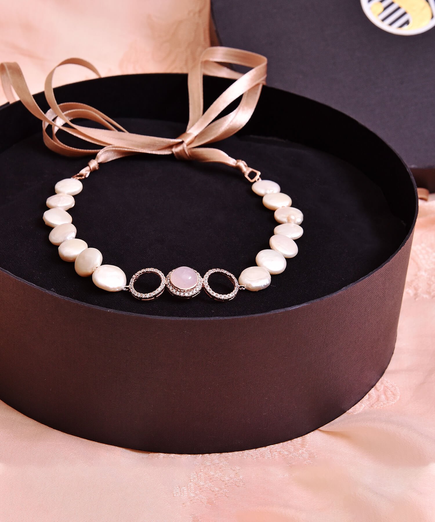 Pink Oyster Choker Necklace